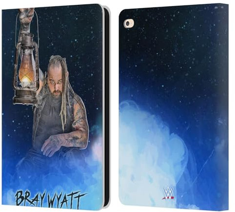 Head Case Designs Offizielle WWE Portrait Bray Wyatt Leder Brieftaschen Handyhülle Hülle Huelle kompatibel mit Apple iPad Air 2 (2014)