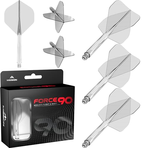Mission Force 90 Clear NO2 - Dart Flights Medium