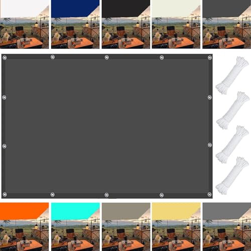 Toldo Vela de Sombra Exterior 1.5 x 3.2 m Toldo Lateral Impermeable Prueba de Viento Resistente a Desgarro para Exteriores Pergola Jardín Terrazas Piscina, Antracita