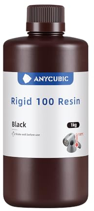 ANYCUBIC Rigid 100 Resin, Starres temperaturbeständiges Harz, Widerstehen hohen Temperaturen von 100 ohne Verformung, Schwarz 1000g