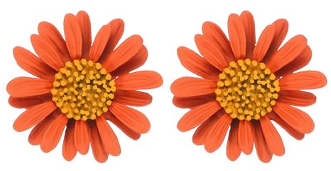 PATIKIL Épingle Marguerite, 2 Pièces Broche de Fleur pour Femmes Broche de Revers de Costume de Tournesol pour Chemise Chapeau Cardigan Pull Décorer Cravate, Cadeaux Orange