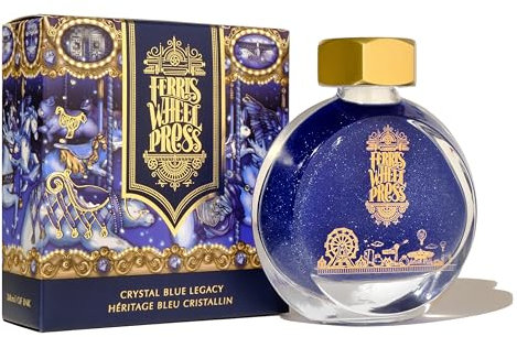 Ferris Wheel Press, Fountain Pen Ink, Everyday Ink Collection, Classic Navy with Blue Shimmer, 38ml