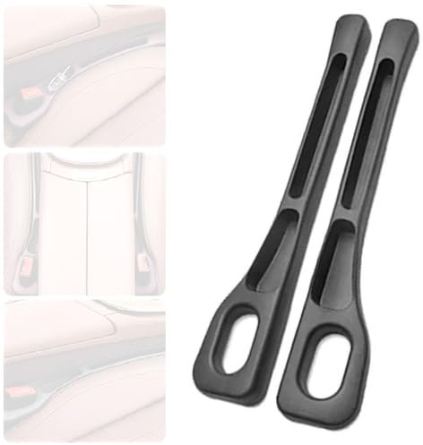 2PCS/Set Vehicle Mounted Gap Leak Proof Filling Strip - Car Seat Gap Filler Organiser,Car Gap Filler Organizer,Car Seat Gap Plug with Phone Holder,Auto Side Seat Gap Filler Organizer for Car (2/Black)