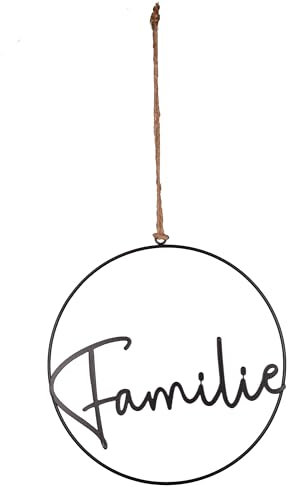 Aufhänger Familie schwarz Dia 25 cm