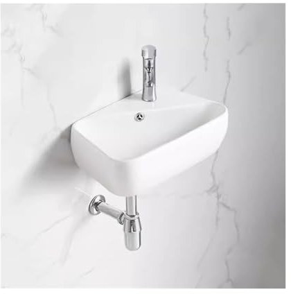 lavabo de salle de bain Petit lavabo ménager en céramique, lavabo de balcon, lavabo d'angle, Mini lavabo mural de petite taille lavabo de salle de bain