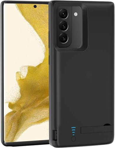 Fey Battery Case for Galaxy S24 Plus, Extended Batteri Charging Cases for Samsung Galaxy S24+ 5G Rechargeable External Backup Power Bank Charger Protective Pack Cover,5000mAh, Added Extra Juice Black