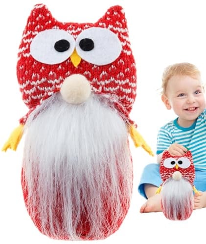 Generico Weihnachtswichtel Ornament Weihnachtswichtelpuppe | Weihnachtspuppen aus Plüsch ohne Gesicht mit Wichtel | Eule Weihnachtsschmuck aus Plüsch mit langem für Weihnachten