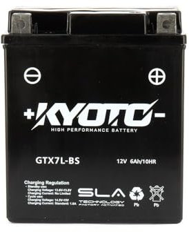 KYOTO GTX7L-BS Batterie préchargée compatible avec Yuasa YTX7L-BS SH 125 150 de 2001 à 2012