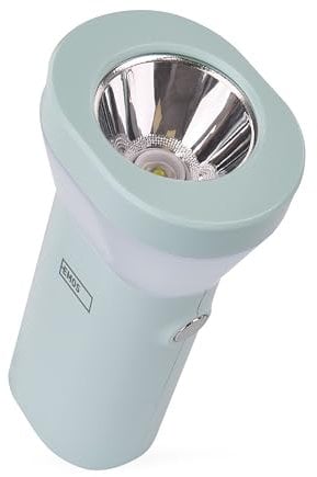 EMOS - Aufladbare Kindertaschenlampe und Nachtlicht mit LED und SMD LED - 800 mAh Li-Ion Akku - 3,5-5 h Leuchtdauer - Reichweite 170 m, Helligkeit 80 lm - inkl. USB-C Ladekabel - Farbe Helltürkis