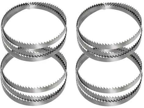 Lot de 4 lames de scie à ruban 1400 mm 6,35 mm 0,35 mm 6T 15T TPI en acier au carbone SK5 for lames de scie à ruban 8 pouces BS200A(15 TPI)