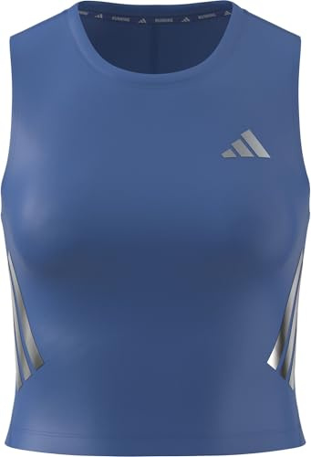 adidas Women's ADI365 Running Climacool Iconic Crop Tank, ray Blue, S
