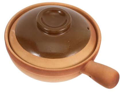 OUNONA Cazuela De Terracota Arcilla Ollas De Barro Para Cocinar Olla Arrocera Pequeña Utensilios De Cocina Asiáticos Sopa Sopa Pequeña Estufa Bote De Ebullición Tostadora Estofado Arcilla