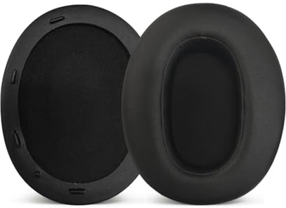 UOWGA Almohadillas de repuesto para auriculares Sony WH-XB910N Extra Bass, almohadillas con piel de proteína suave, espuma con cancelación de ruido (negro)