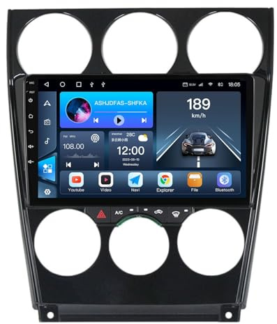 Android 15 Radio para Mazda 6 2004-2015 con Wireless Carplay y Android Auto, Pantalla Táctil Incell 9 Pulgadas con GPS WiFi Bluetooth FM RDS Cámara Trasera(8-Core(3G+32G))