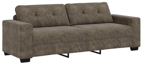 Teenpull 3-Sitzer-Sofa Dunkelgrau 180 cm Kunstleder, Sofa Couch Polstermöbel Doppelsitzer Dreisitzer Garnitur für Wohnzimmer, Gästezimmer und Jugendzimmer mit Relaxfunktion