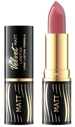 Eveline Cosmetics Velvet Matt Lippenstift Nr. 501 - Lang anhaltender Matt-Effekt mit Candelillawachs und Vitamin E