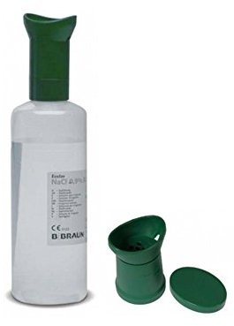 Pharma[+] Lavado ocular Solución salina estéril 500 ml con tapón de ducha