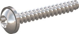 10 Stück Schraube STS-plus KN6038 2.5x16 - T8 A2-1.4567 blank-gebeizt und passiviert