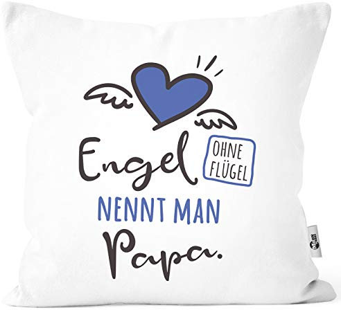 MoonWorks® Kissenbezug Engel ohne Flügel nennt Man Papa Geschenk Muttertag Vatertag Weihnachten Geburtstag weiß Unisize