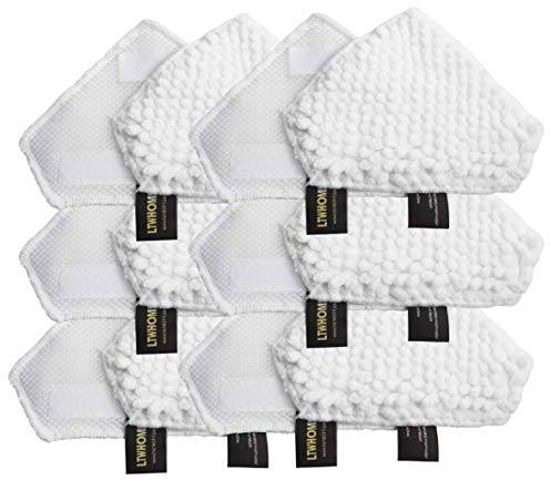 LTWHOME Lingettes Triangulaires Corail de Rechange pour Les Balais Vapeur Black+Decker, Alternative à SMP30, FSMP30, FSM1630, FSMH16151 (Lot de 12)