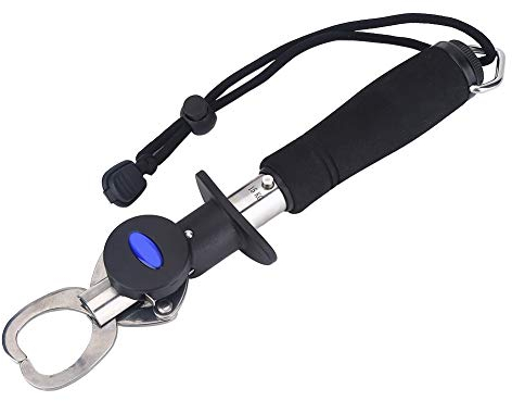 Fischgreifer, Edelstahl-Angelgreifer Fischgriffhalter Fischlippengreifer mit 15 kg Waage & Maßband Angelzubehör Fischereimittel Angelzubehör