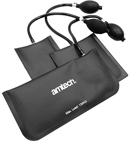 Amtech J1820 Inflatable Air Wedge Set, 3 Air Bags for Lifting, Levelling, Auto and Household use, Max 135kg Load Capacity