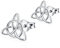 Keltische Knoten Ohrringe 925 Sterling Silber Irisches Triquetra Trinity Keltischer Knoten Ohrstecker Schmuck Geschenk für Damen