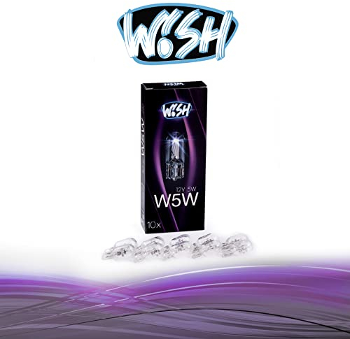 Wish® W5W 10T 12V Glühbirne Lampe Standlicht Innenraumbeleuchtung Kennzeichenbeleuchtung (10er Pack)