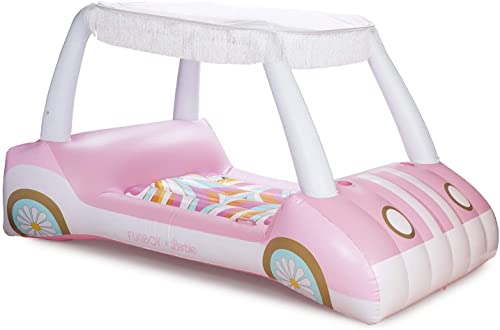 FUNBOY und Malibu Barbie luxuriöse, aufblasbare Luftmatratze im Golfwagen-Stil, für an Land oder im Wasser, aufblasbar mit Getränkehalter
