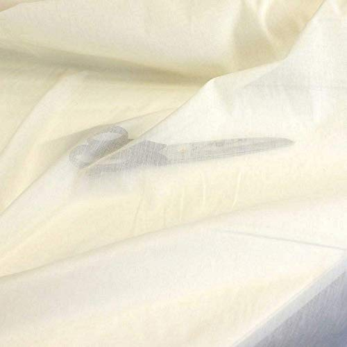 TOLKO zarter Schleier Nessel Natur ROH-Baumwolle | 180 cm breit | Dekostoff Gardinenstoff für preiswerten Sonnenschutz | Stoffe zum Nähen Meterware zum Dekorieren Baumwollstoffe