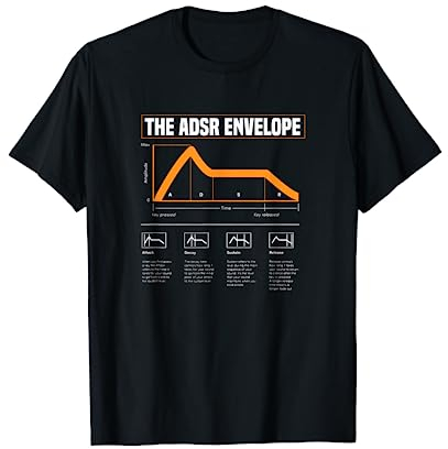 ADSR Modulare Lebenswellenform Synth Nerd Synthesizer T-Shirt