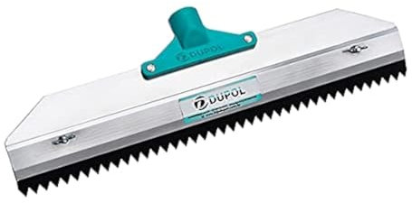 DUPOL - Epoxy Floor Squeegees - Notched Squeegee 16” are Used to Apply Heavy coatings Such as epoxy, Urethane, Cement Self-Leveling. The Best Serrated Squeegee to Apply epoxy Floor coverings.