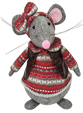 Türstopper Maus weiblich Mäusedame 25x29x15cm