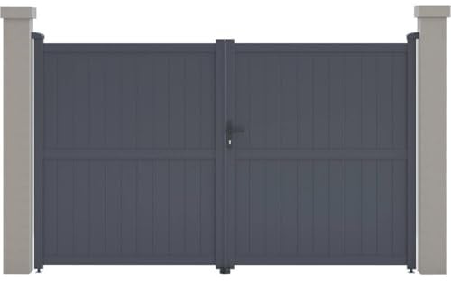 Cancello in alluminio Maurice - 299,5 x 180,9 cm - Grigio