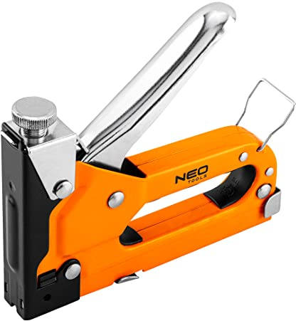 NEO TOOLS Möbelhefter, Handtacker, Werkzeugtacker multifunktional
