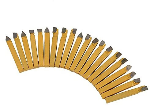 SPORTARC 20pcs/Set 1/4 Metal Lathe Tooling Carbide Tip Tipped Cutter Tool Bit Cutting