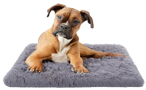 Paco Home Hundebett Katzenbett Flauschig Hundekissen Donut Hundedecke Hund Katze Hundekörbchen Katzenkorb Waschbar, Farbe:Grau, Größe:50x80 cm