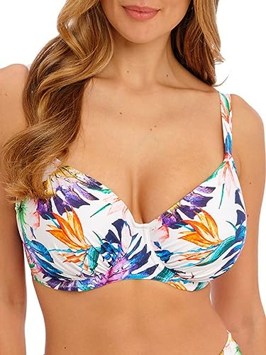 Fantasie Paradiso Gathered Full Cup Bikini Top Multicoloured Blue 38J