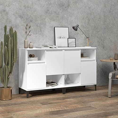 GuyAna Sideboards 2 STK. Kommode Weiß TüRen Sideboard Flur Schmal Eckkommode 60x35x70 cm Holzwerkstoff