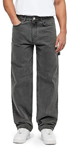 Burocs Baggy Fit Jeans - Grey - Jeans Herren - 5-Pocket-Style - Mit YKK-Reißverschluss & Werkzeugschlaufe - 100% Baumwolle, Farbe:Grey, Hosengröße:W30/L32