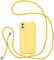 UEEBAI Crossbody Lanyard Phone case for iPhone 11 6.1 inch, Silicone Phone Cover Necklace Cord Strap Soft Shockproof Protective Case for iPhone SE3/SE2 - Yellow
