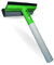 Limpia Cristales 3en1 rasqueta de Goma+Esponja limpiadora +depósito para Rellenar con líquido Limpiador. Limpiacristales Multiusos para el hogar, Coche u Oficina. (Verde)