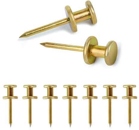 FUZANWJ Doppelkopf-Bilderaufhänger, Daumennägel, Bildernägel, 50 Stück