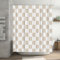 Ohocut Rideau de douche à carreaux beige pour salle de bain, joli rideau de douche rétro neutre à damier, esthétique, lavable en machine, 183 x 183 cm