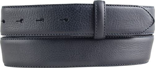 BELTINGER Wechselgürtel aus Vollrindleder mit Naht 3,5 cm ohne Schnalle | Weicher Druckknopf-Gürtel für Damen Herren 35mm | Jeans-Gürtel mit feiner Struktur