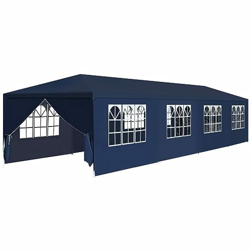 Rantry Gartenpavillon, 3 x 12 m, blau, Gartenpavillon, Sonnenschirm für Garten, Strand, Angeln, Outdoor, winddicht, für Garten, Terrasse, Räume