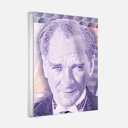 Acrylglas Atatürk Türkei Star Lila Moderne Kunst Abstrakt Wandbilder Wohnzimmer Schlafzimmer Büro Wanddekoration Deko XXL günstig (Acrylglas, 100x75 cm)