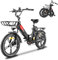 KAISDA EBike Klapprad 20 Zoll, Doppelbatterie 36V 20.8Ah Erwachsene E-Klapprad Elektrofahrrad Reichweite bis 75KM 7-Gang-All-Terrain E-Bike Herren für MTB, Strand & Schnee(Gelb) (Black)