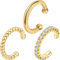 3pcs Gold Plated Ear Cuffs For Women Ear Cuff No Piercing Ear Cuff - Non Piercing Earrings Clip On Earrings Ear Cuffs For Women Non Piercing Ear Rings Gold