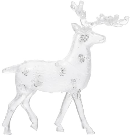 Zerodeko 2stücke Dekorative Acryl Elch Handwerk Weihnachten Desktop Verzierungen Party Requisiten Für Zuhause Büro Schaufenster